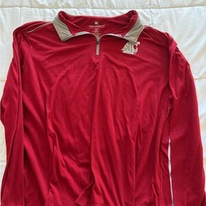 Colosseum Red Men's WSU Quarter-Zip Top